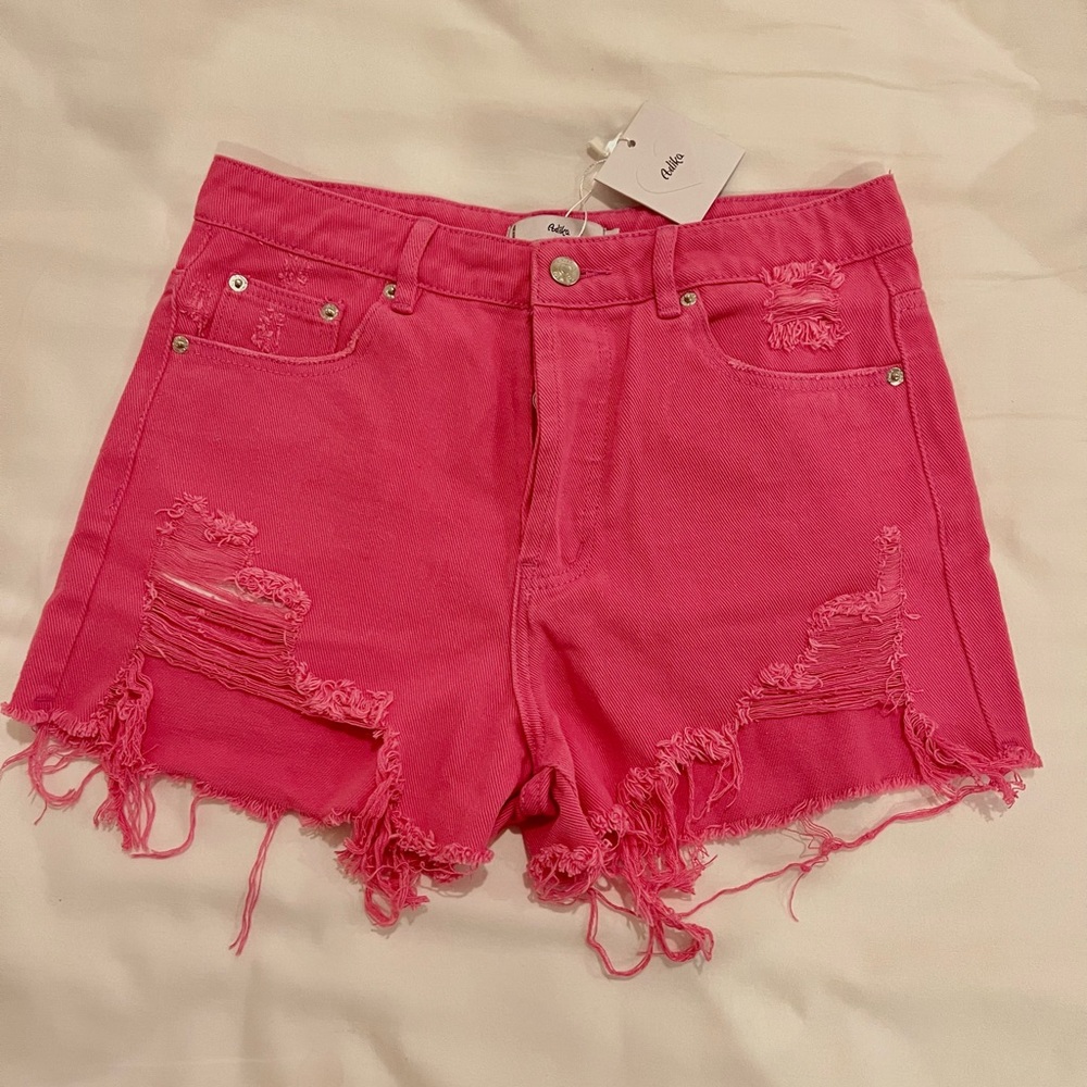 Hot Pink Adika Jean Shorts